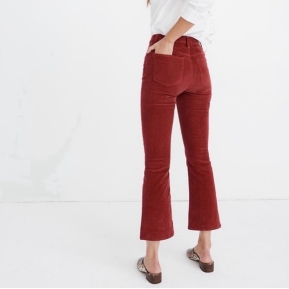 Madewell Women's Flare Corduroys in Rust - Picture 2 of 5